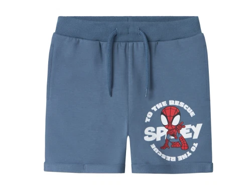 Name It shorts blue mirage med Spider-Man og foldet kant